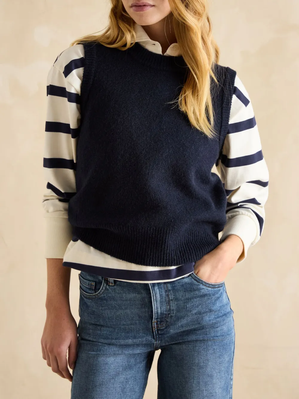 Cracking Navy Intarsia Jumper