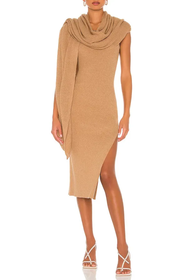 Dress With Detachable Shawl