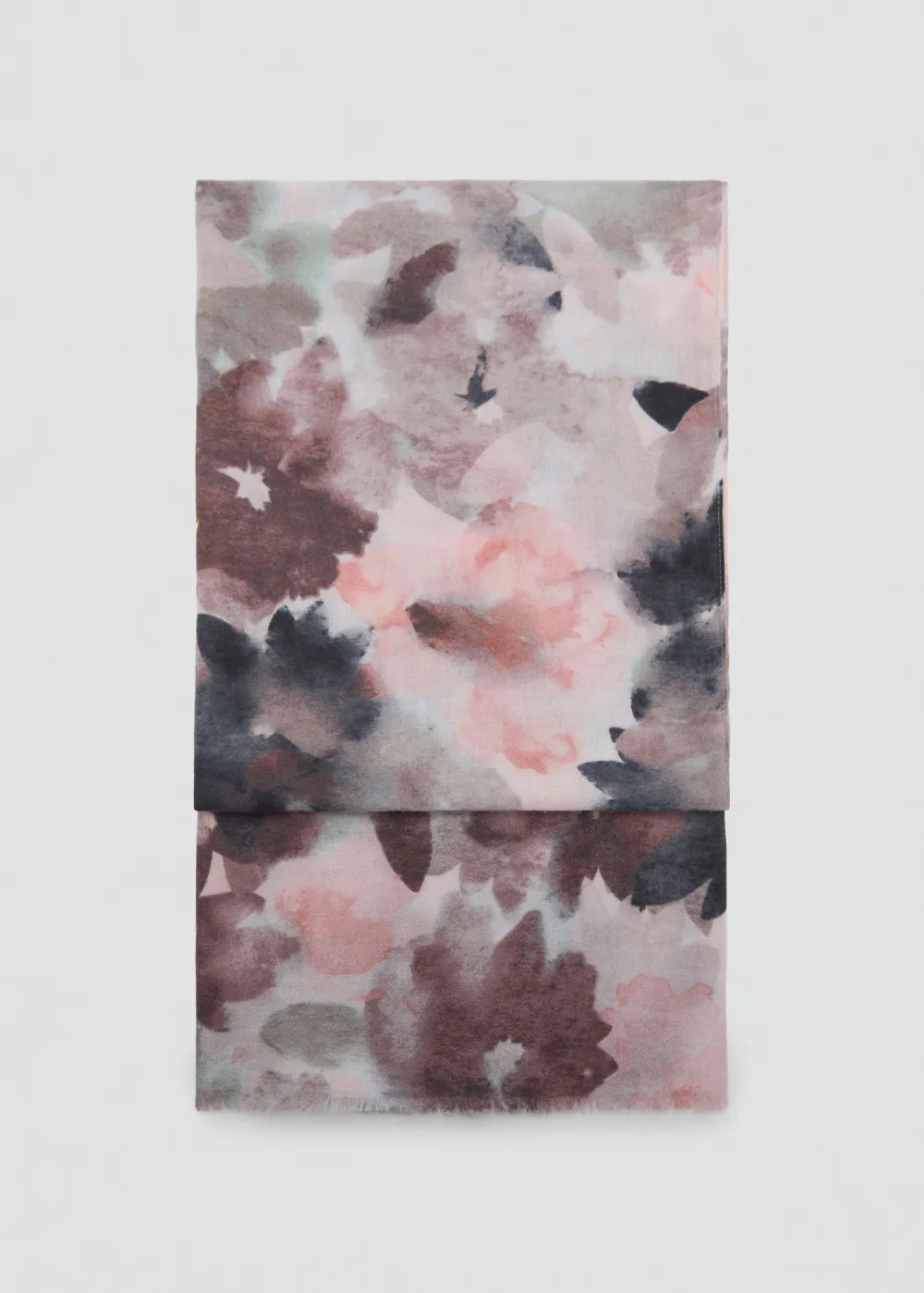 Light Pink Casual Style Floral Print  Scarf