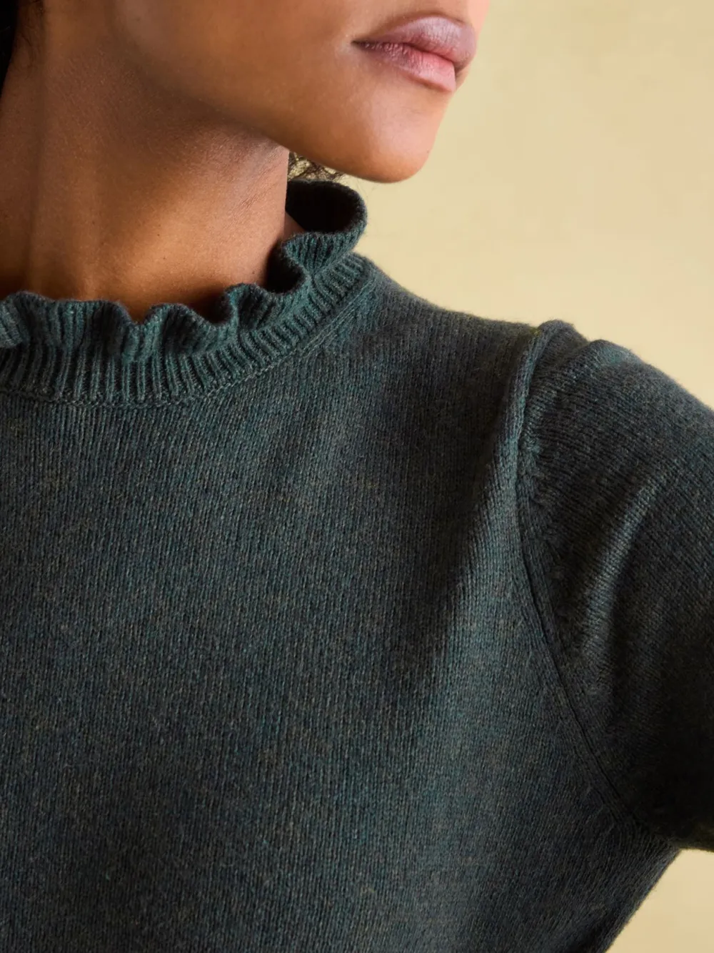 Oat Frill Neck Jumper