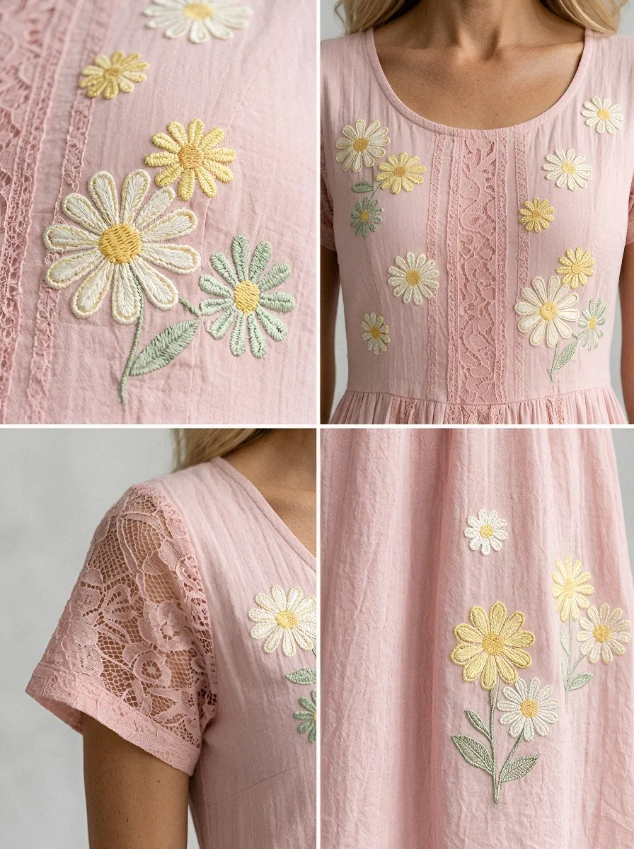 Women's Breast Cancer Awareness Daisy Floral Printed Top