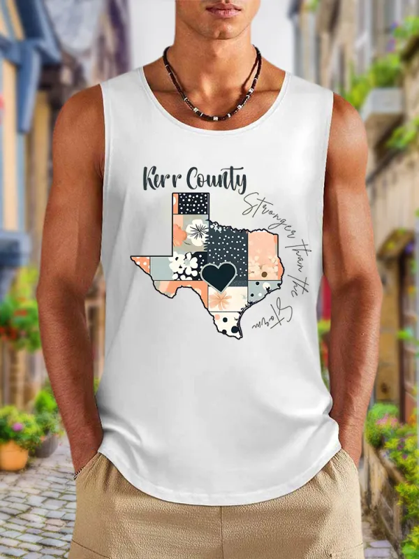 Men'S Simple Style KERR COUNTRY Casual Crew Neck Vest