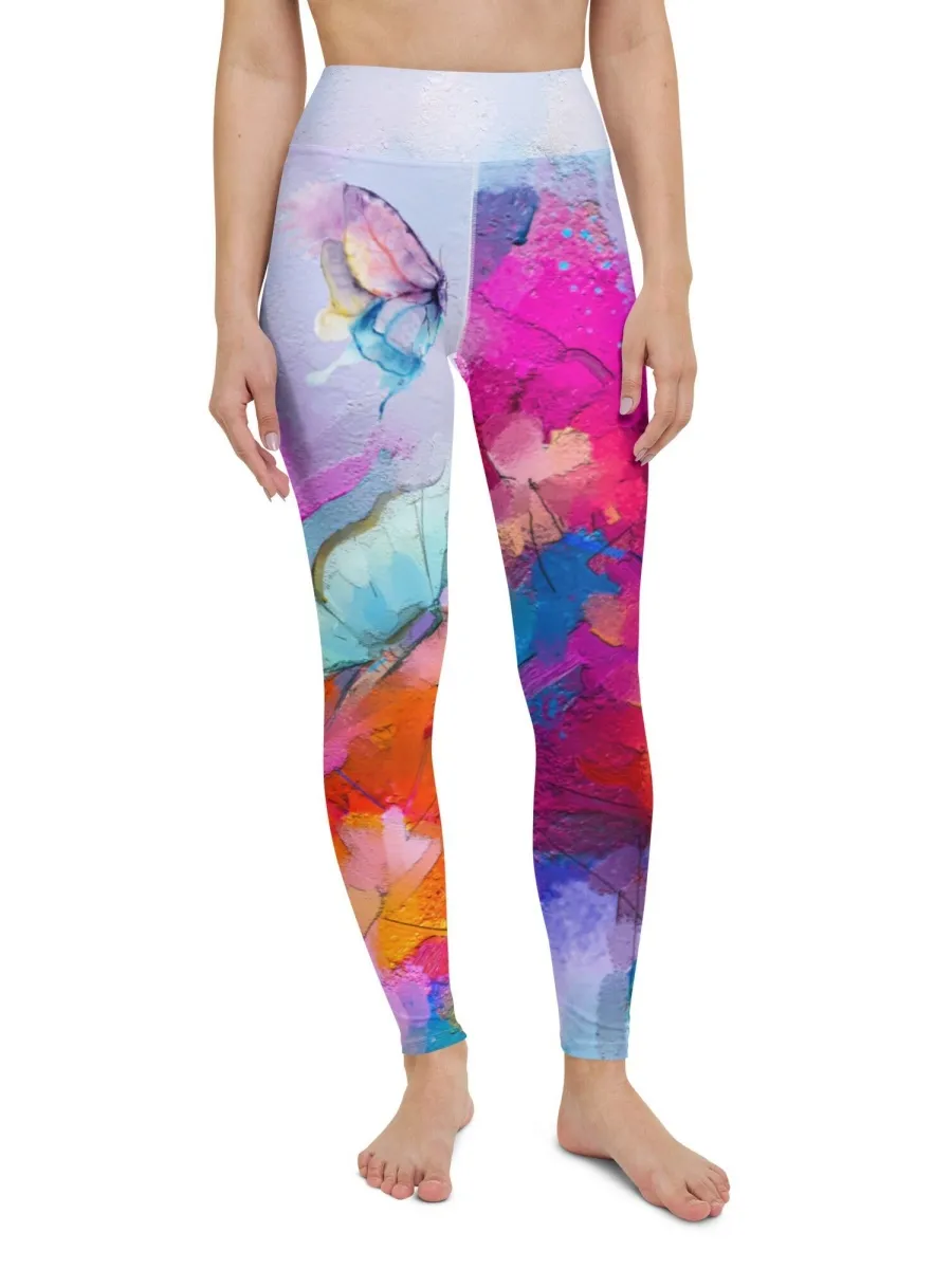 Contrast Color Print Leggings
