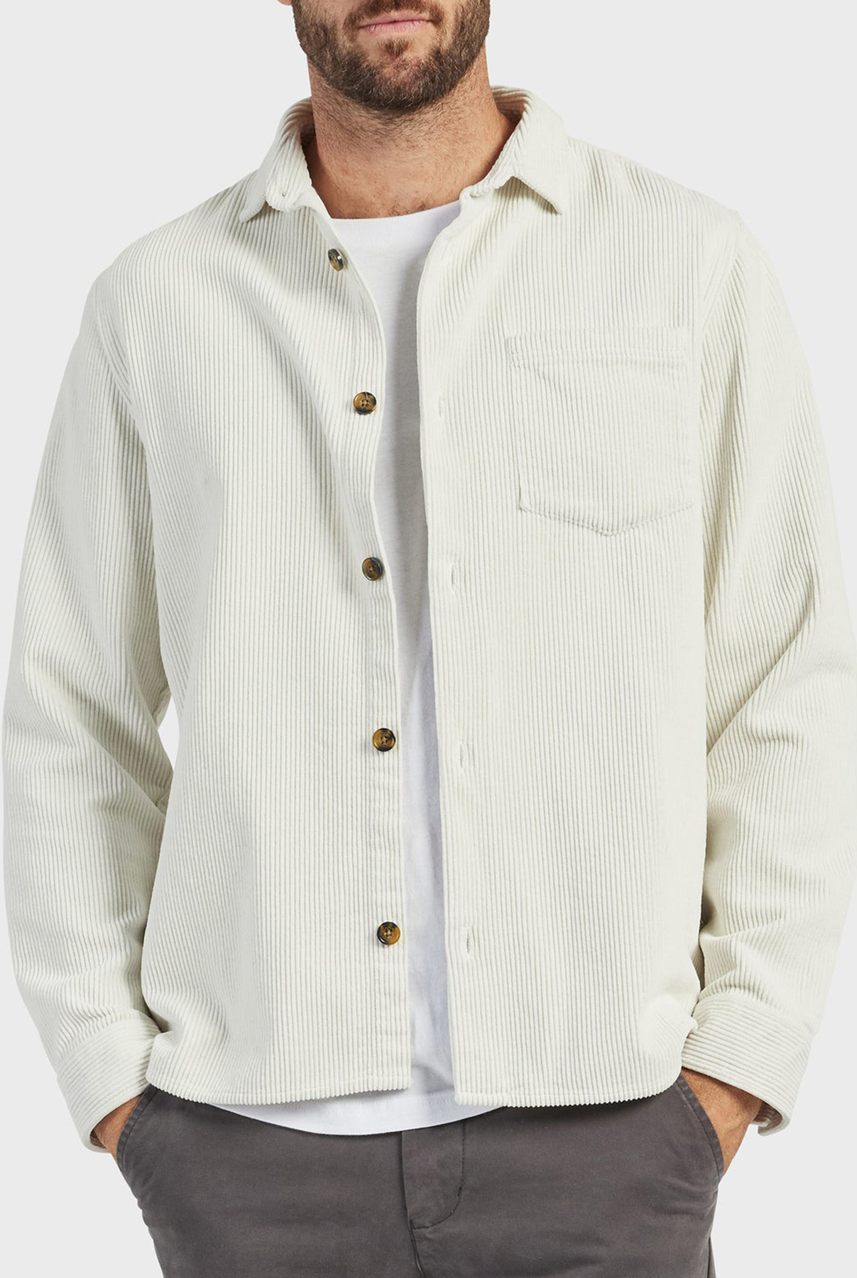 Lebowski Cord Overshirt-Navy