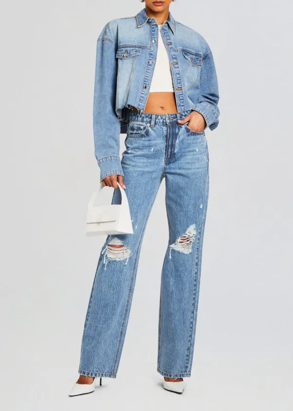 Collar Denim Jacket