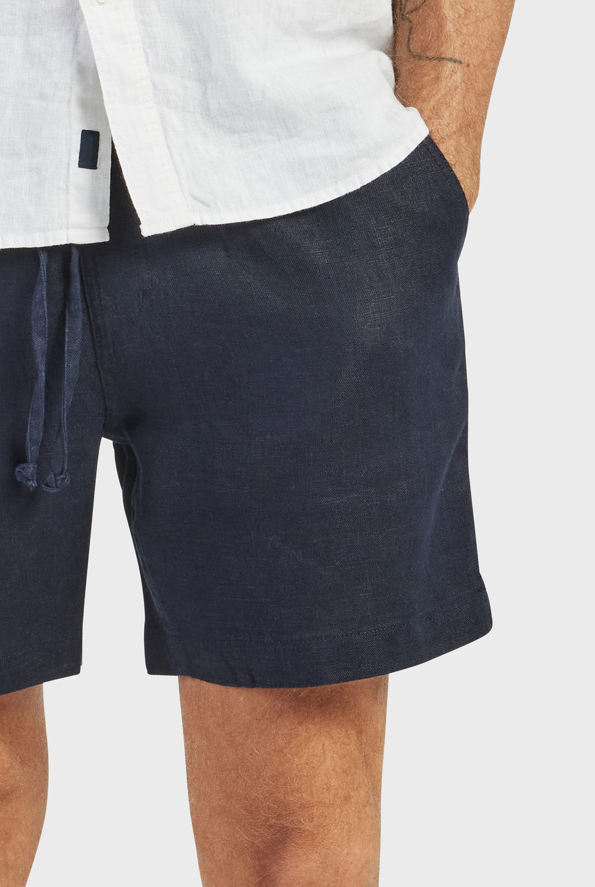 Riviera Linen Short- Navy