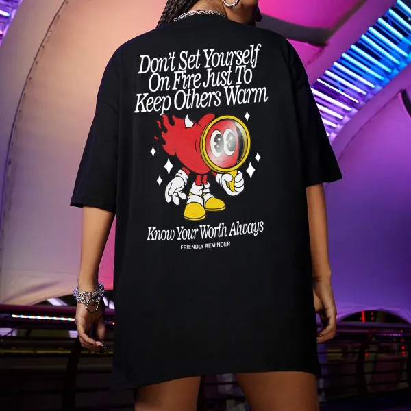 Women's Self - Worth Quote Graphic Tee