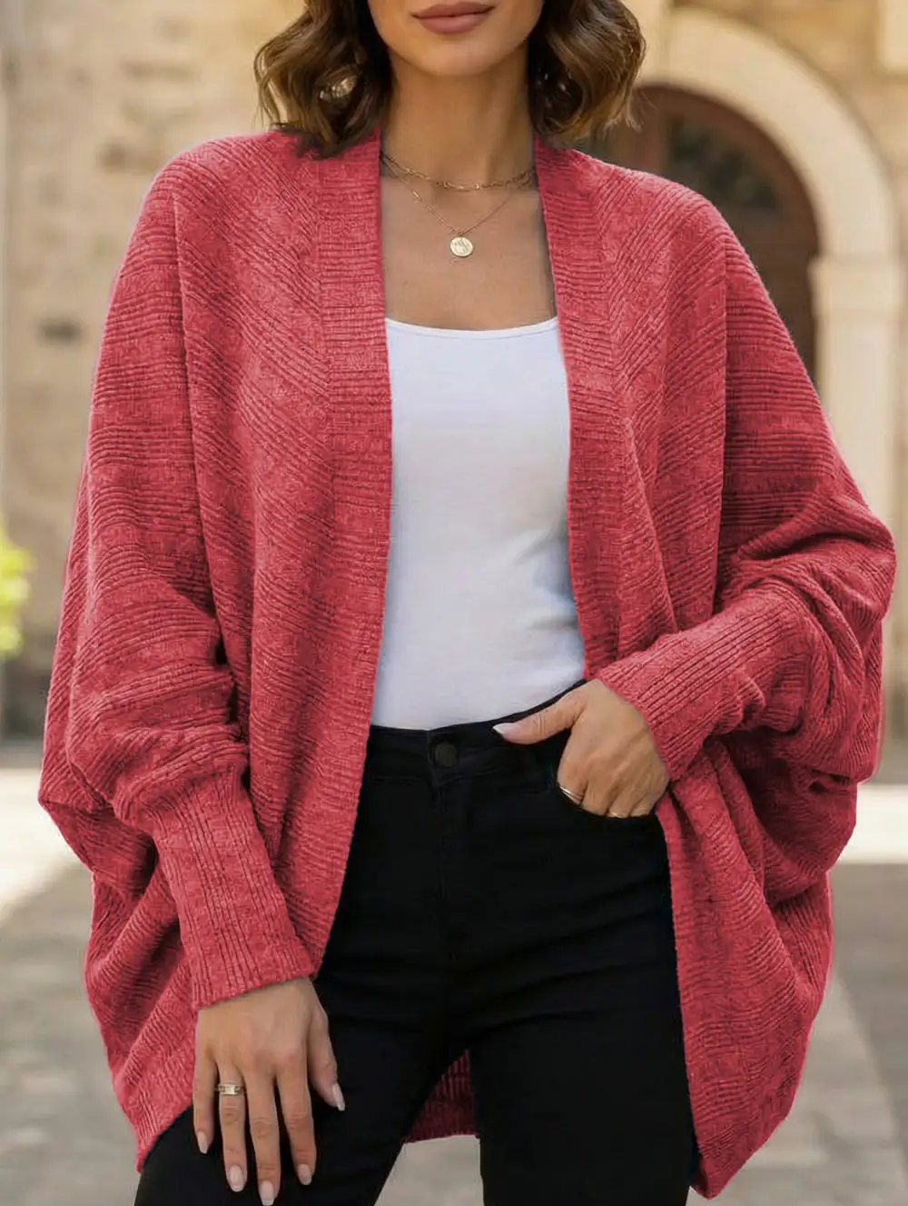 Mid Length Knitted Cardigan