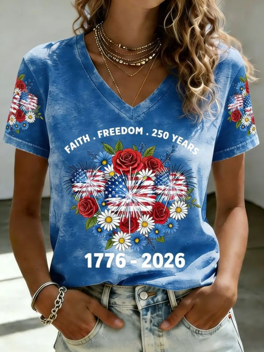 Women's 250th Anniversary Tie dye Printed T-shirt