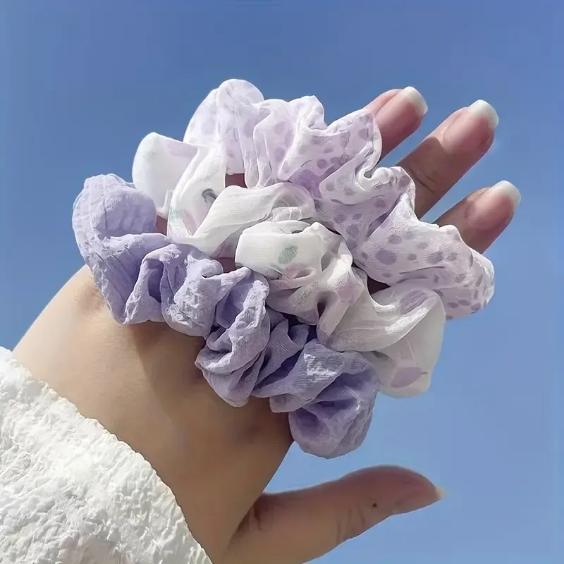 Cute Style Sweet Floral Print Hair Tie Set