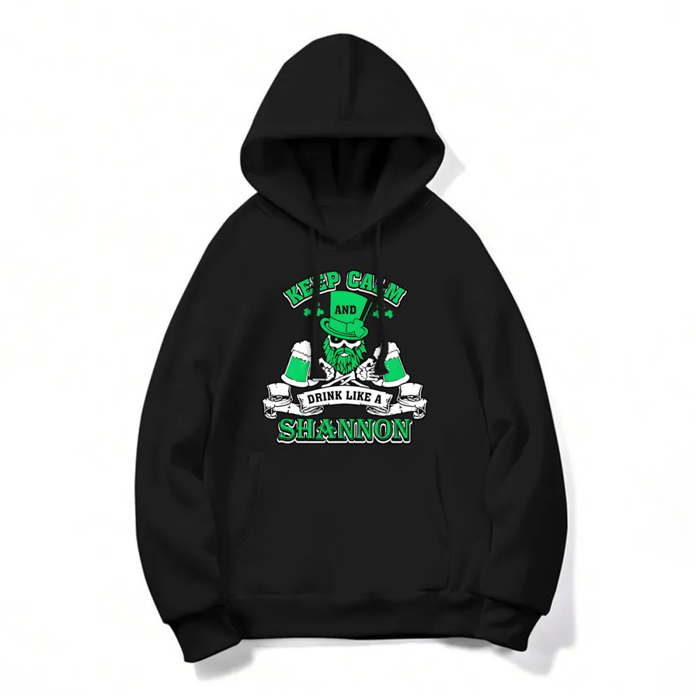 Keep Calm Printed Casual Hoodies