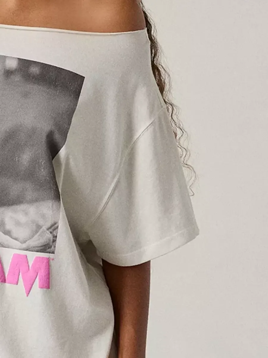 Women's Print Off-The-Shoulder T-Shirt