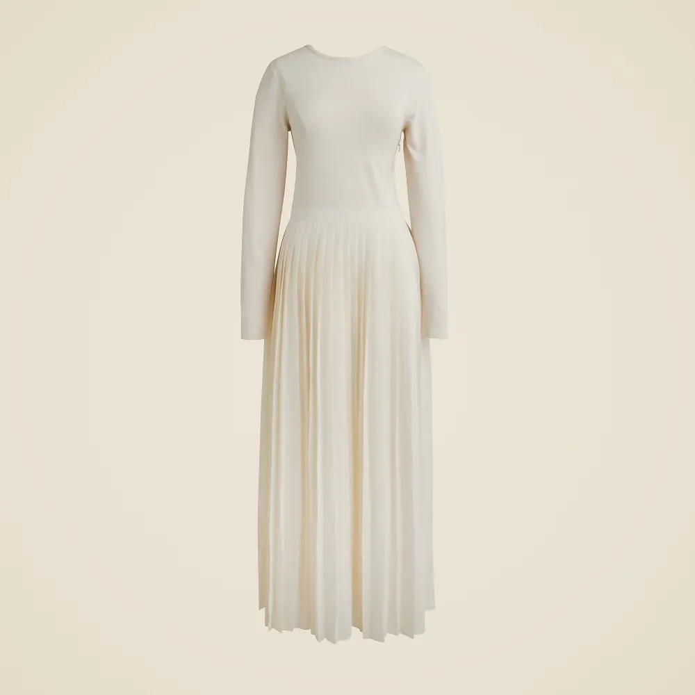 Pleated Ballet Dresses in Stretch Cotton-Blend