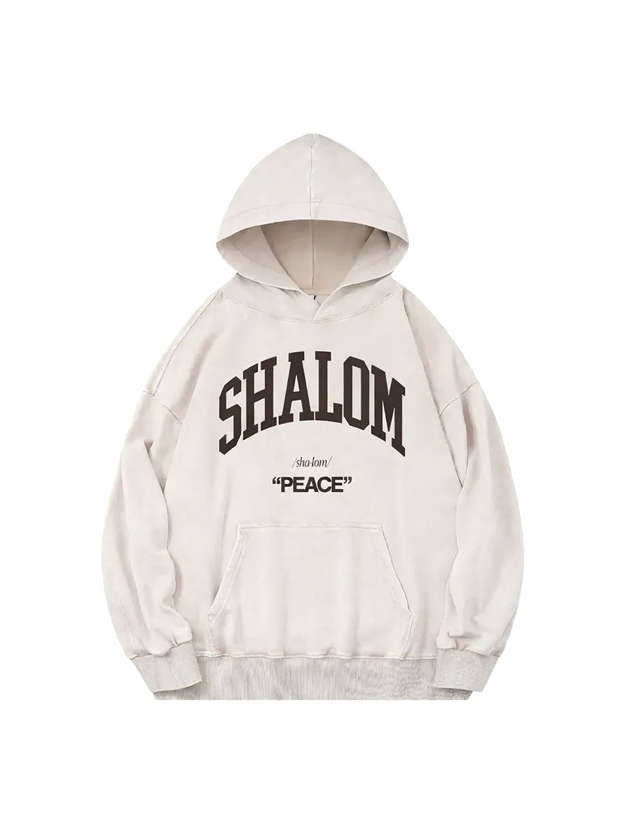 Retro Style Letter Print Hoodie