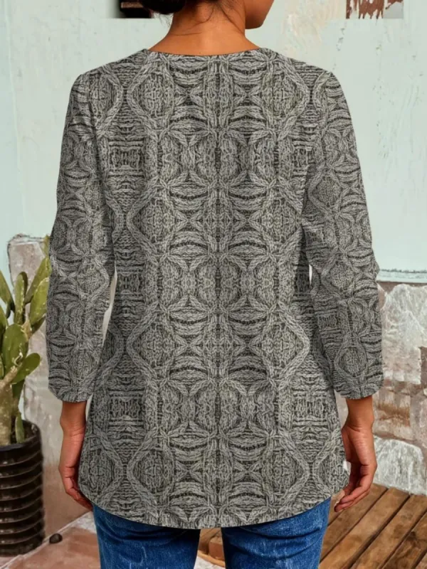 Minimalist Textured Print Cardigan