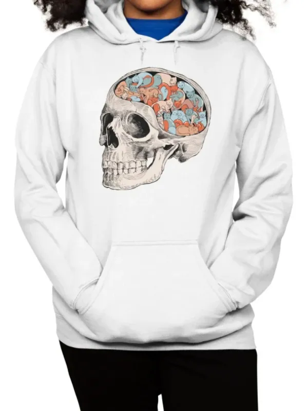 Casual Skull Print Hoodie