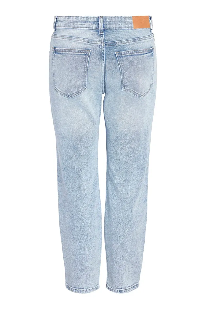 High Waist Straight Cropped Jeans