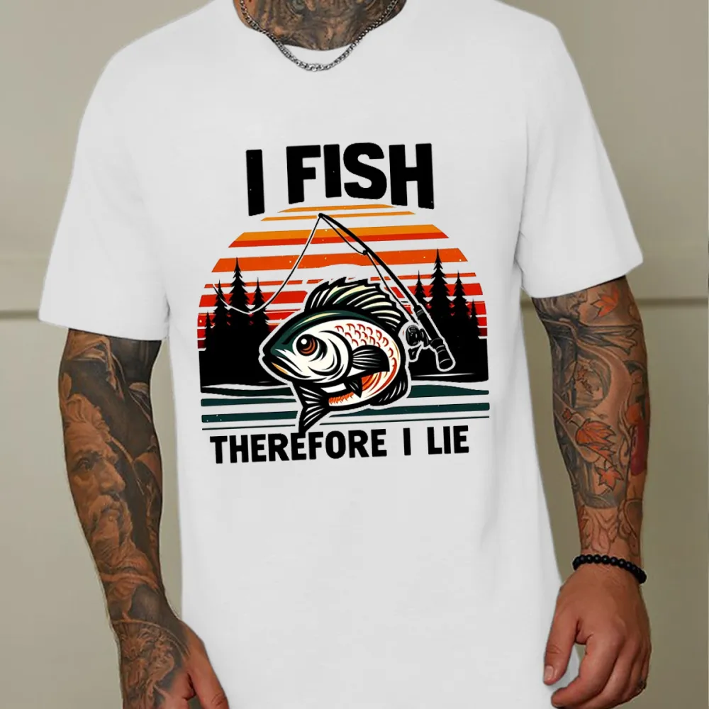 Fishing Motivated Slogan Graphic T-Shirt