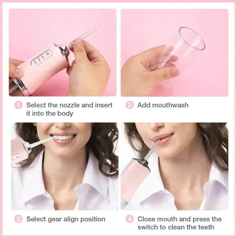 Electrically powered dental irrigator for thorough cleaning