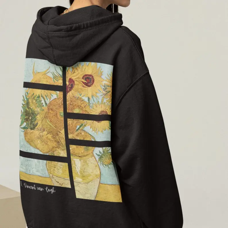 Sunflowers Hoodie  Art Retro Vintage Hoodie