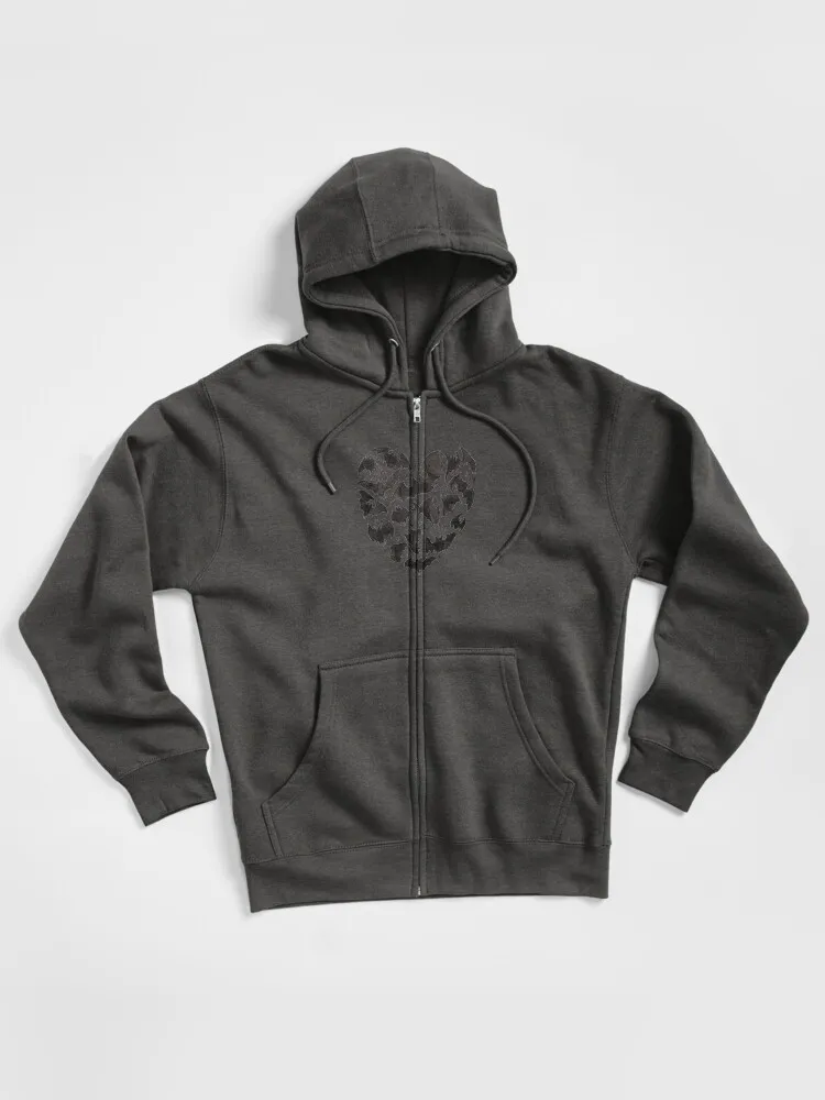 Bat Heart Zipped Hoodie