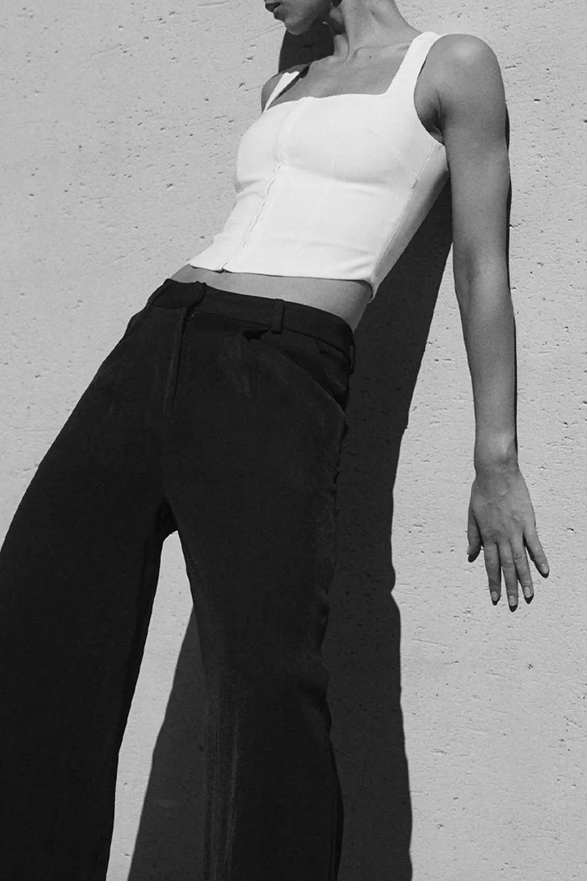 Beige Loose Fit Casual Trousers