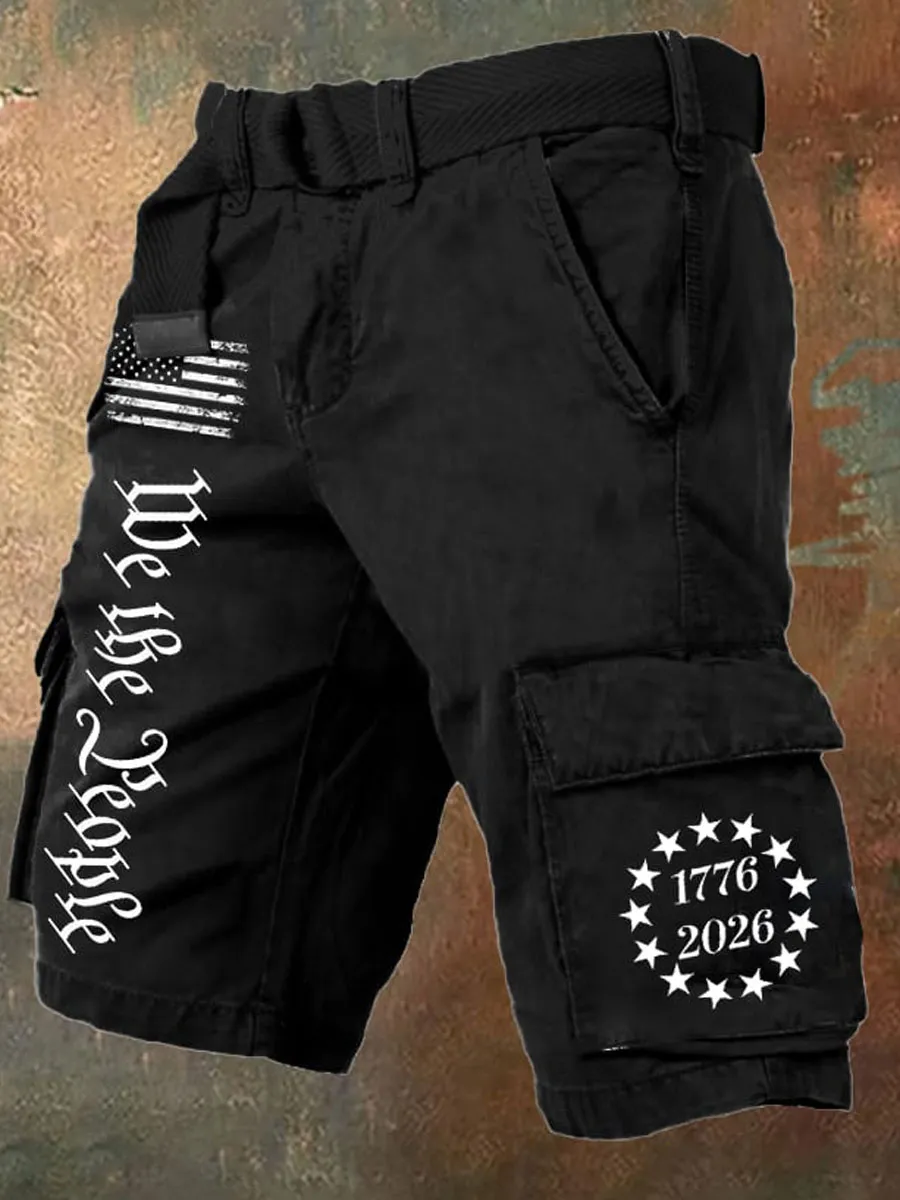 Men'S USA 250 Print Cargo Shorts