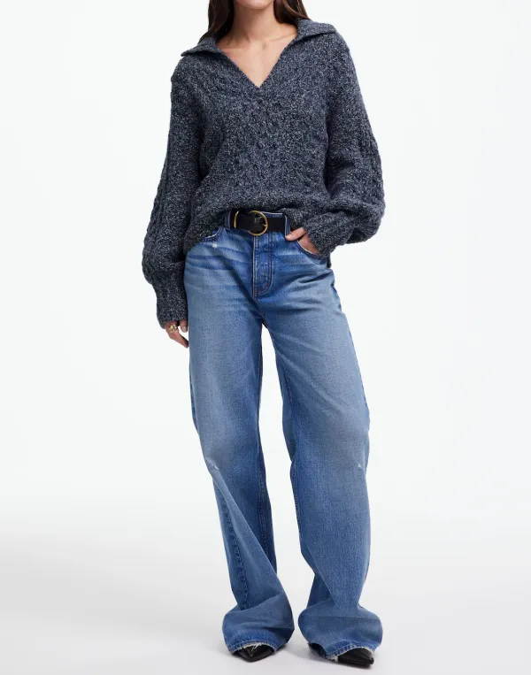 Cotton Wool Blend Cable-Knit Sweaters