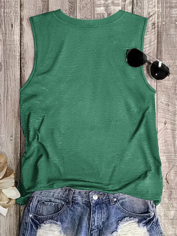Retro Snail Spiral Print Tank Top
