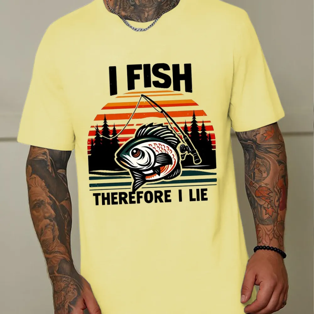 Fishing Motivated Slogan Graphic T-Shirt