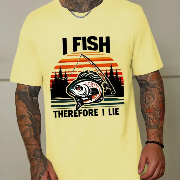 Fishing Motivated Slogan Graphic T-Shirt