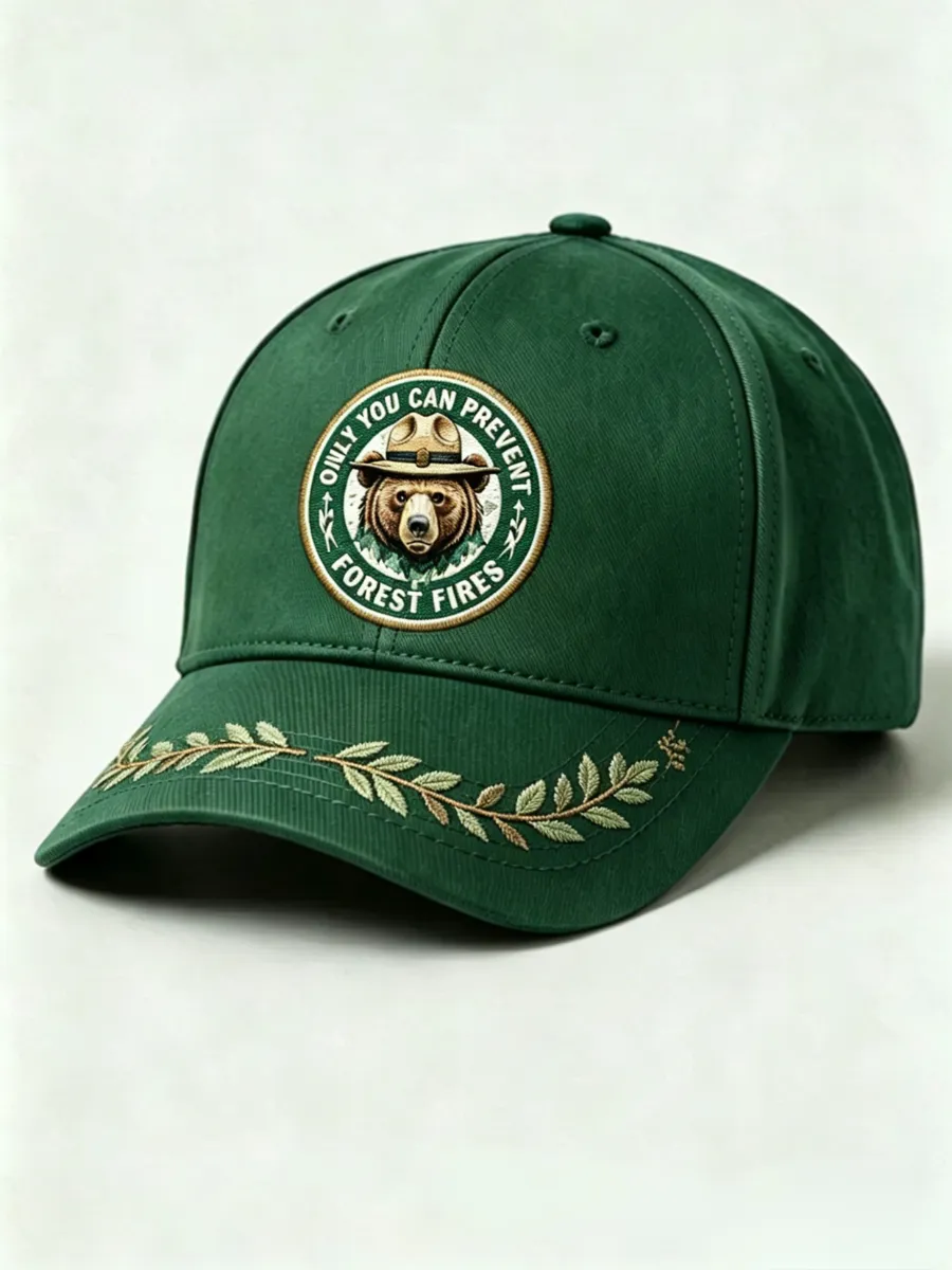 Unisex Retro Forest Rescue Bureau Printed Baseball Hat