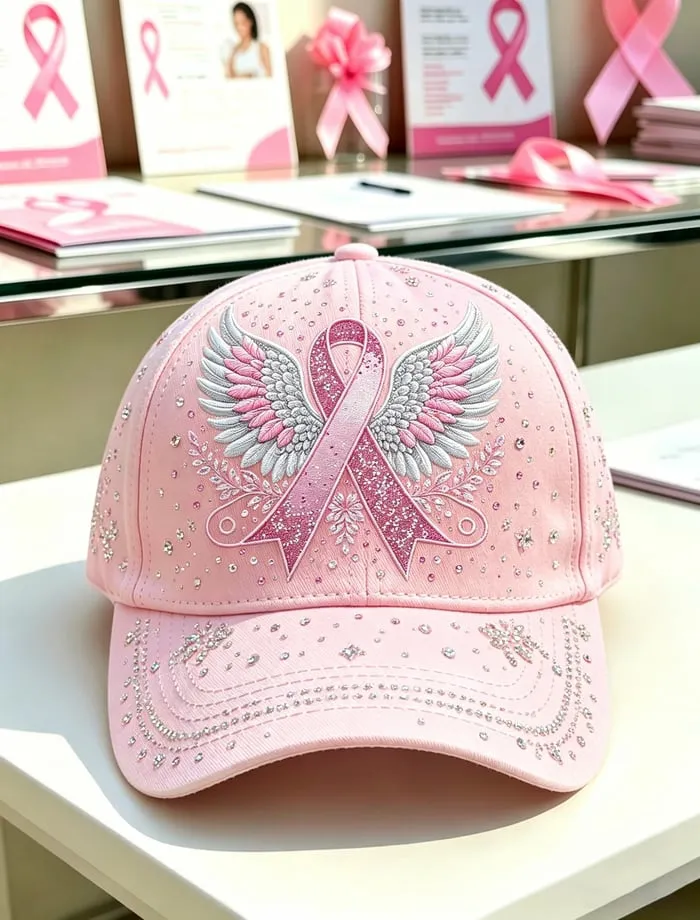 Women'S Casual Breast Cancer Awareness Printing Hat