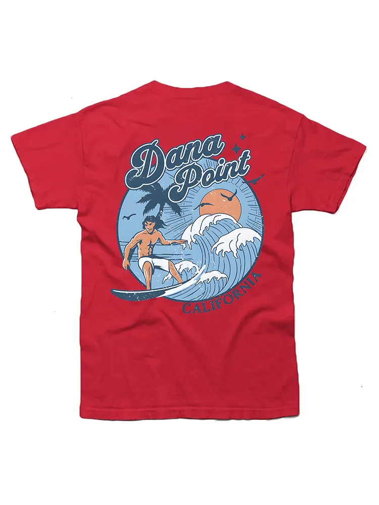 Vintage Surfing Dana Point, California Retro Sunset Surf California T-Shirt