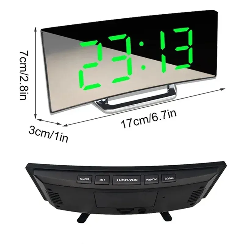 USB Charging Curved Screen Clock