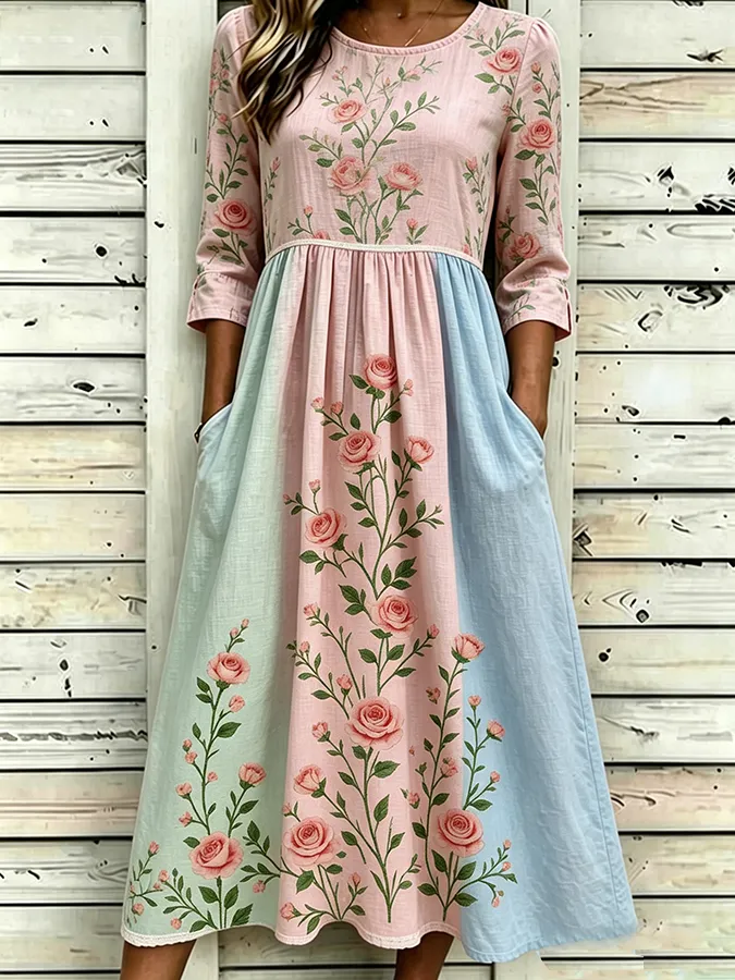 Women's floral printed casual dress