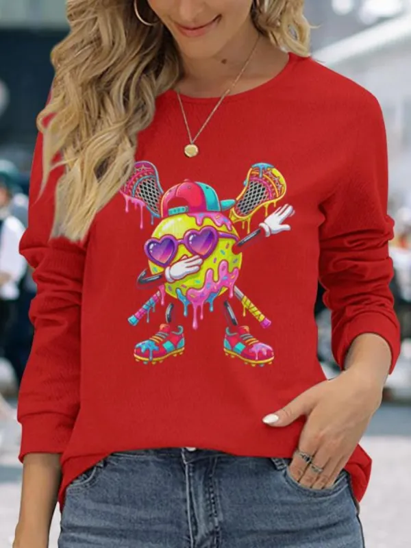 Colorful Lacrosse Drip Art Tee