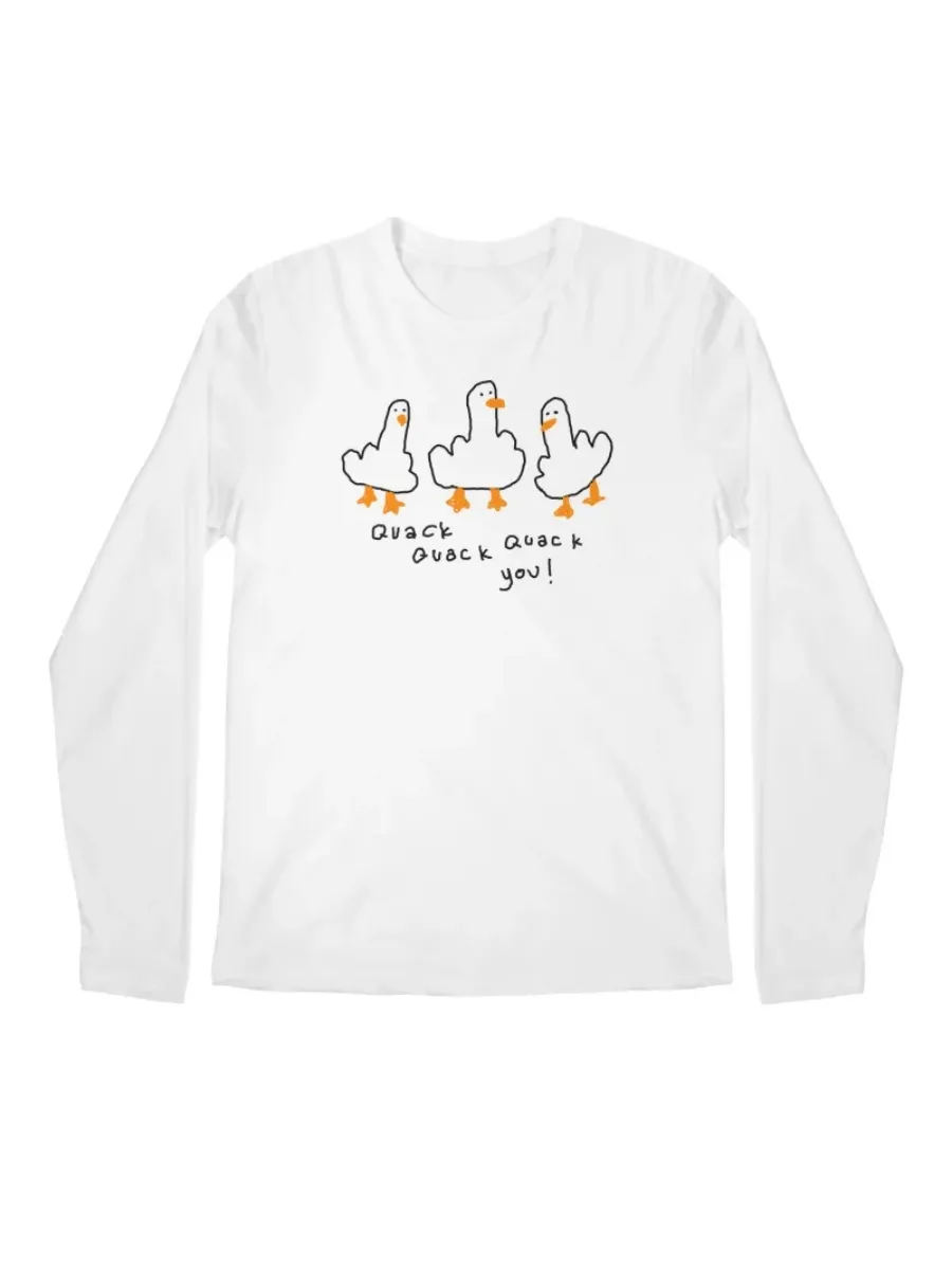 Cute Duck Quack Long Sleeve Tee