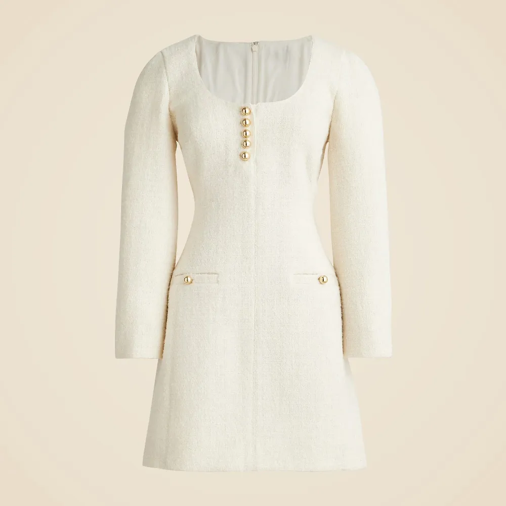 Textured Square Neck Mini Dresses