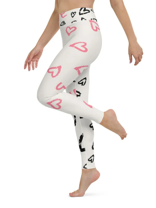 Heart Print Casual Leggings