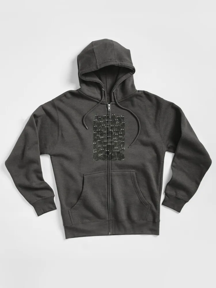 Suspicious Cats Zipped Hoodie