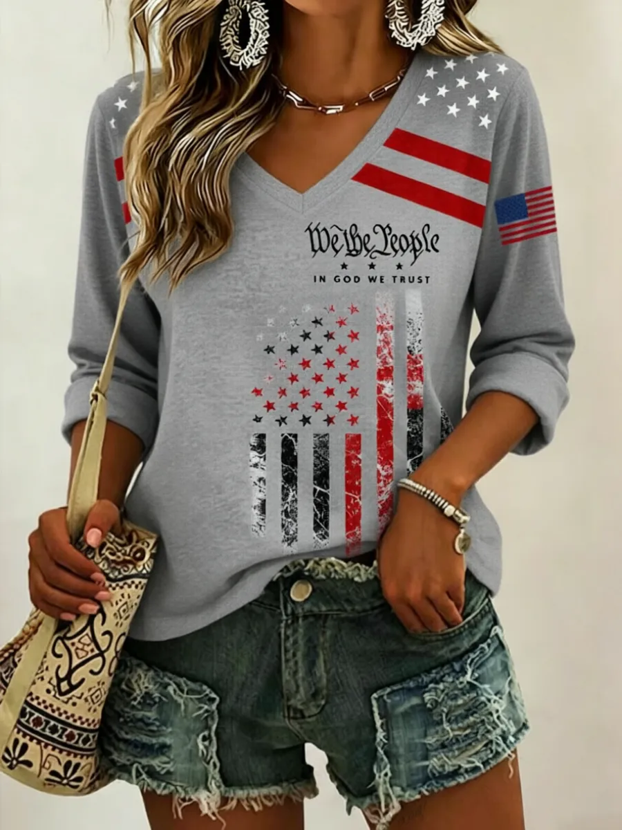 Women'S 250Th Anniversary Printed Casual Top