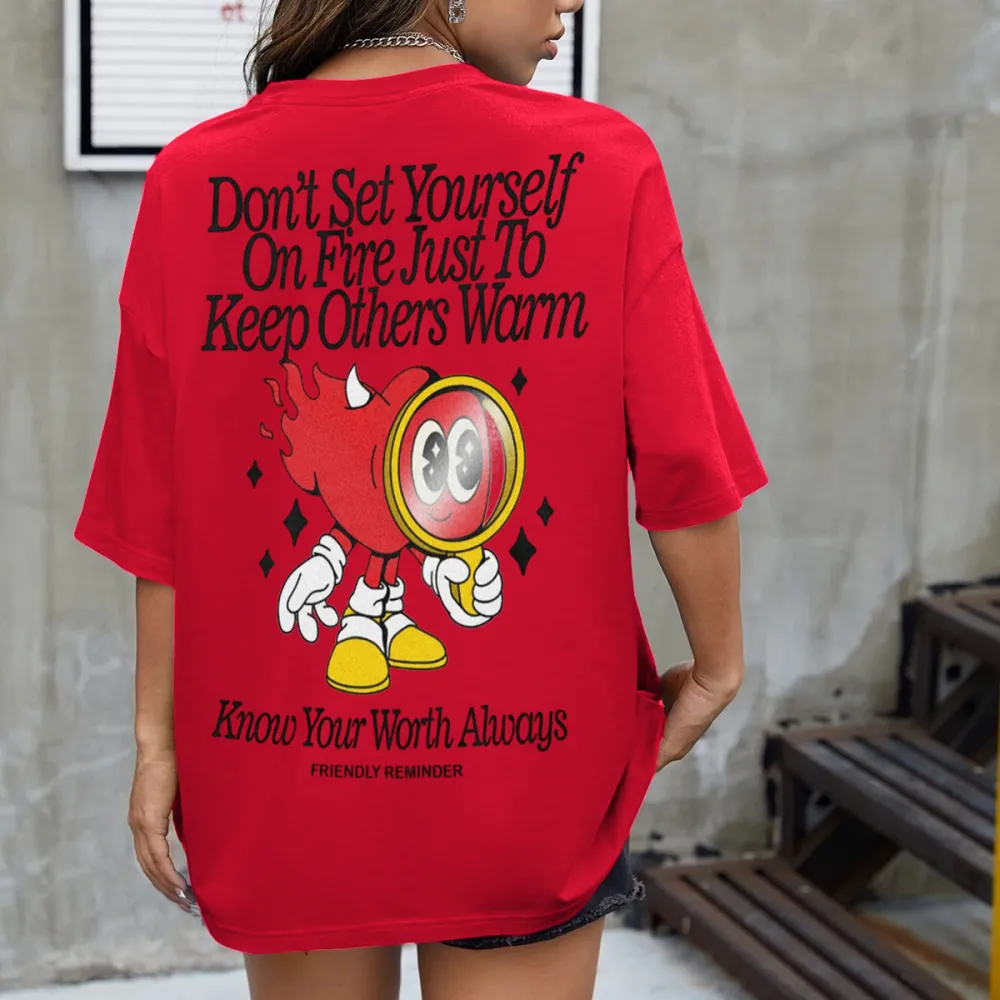 Women's Self - Worth Quote Graphic Tee