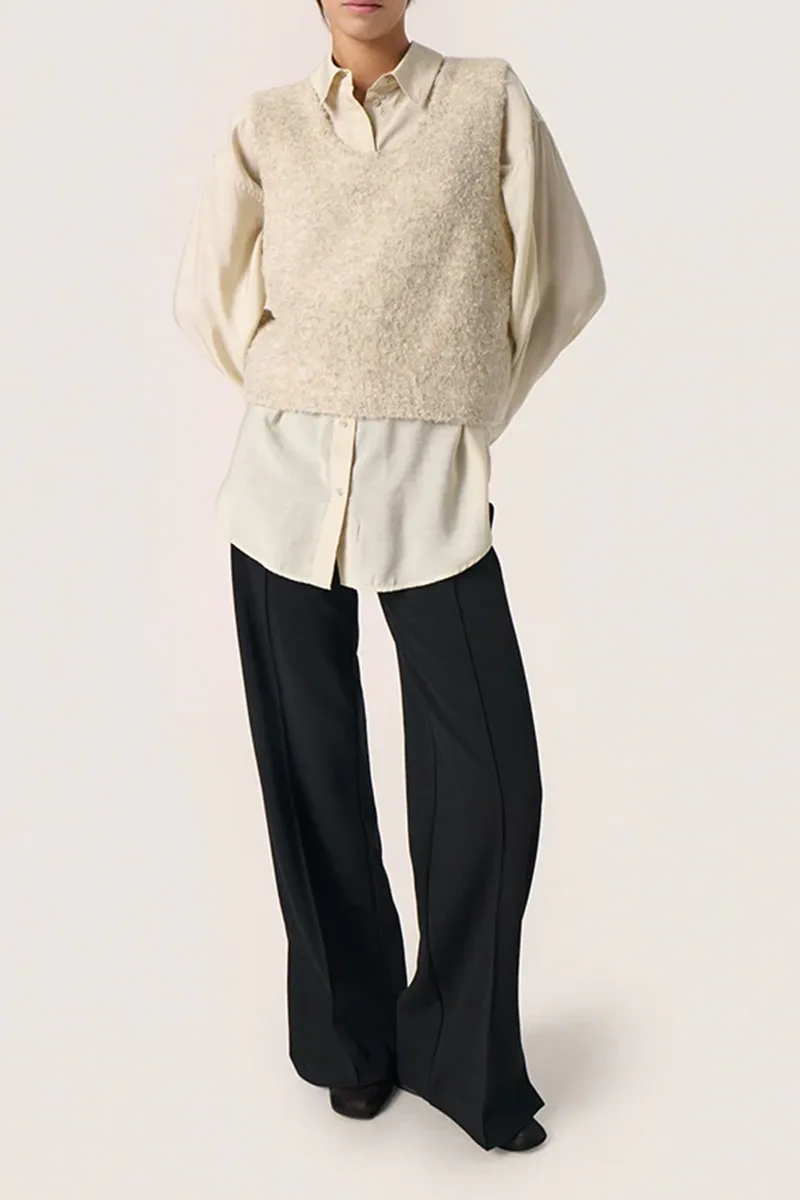 V Neck Stretch Knit Vests