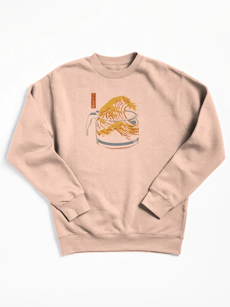 The Great Wave Of Coffee Pullover Sweatshirt