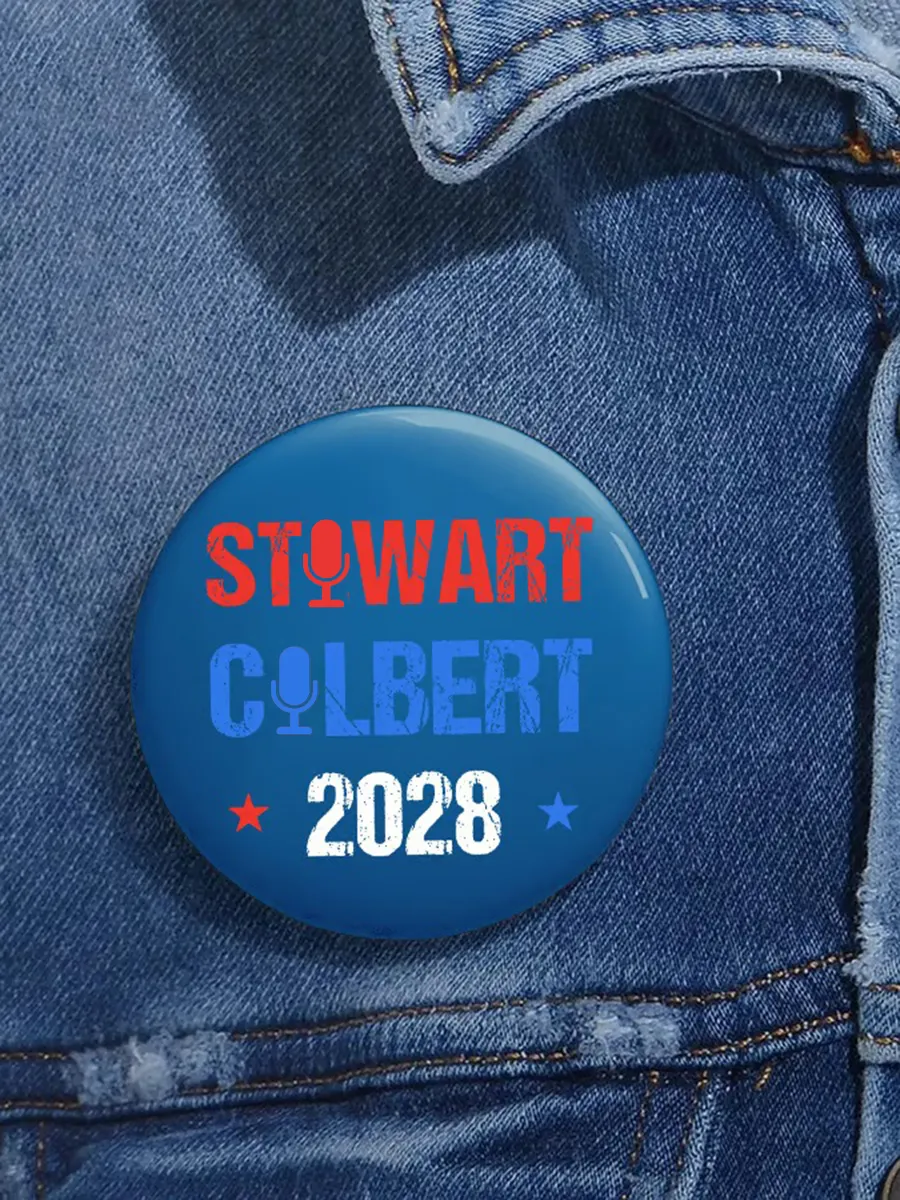 Unisex Retro Stewart Colbert 2028 Pin-Back Button