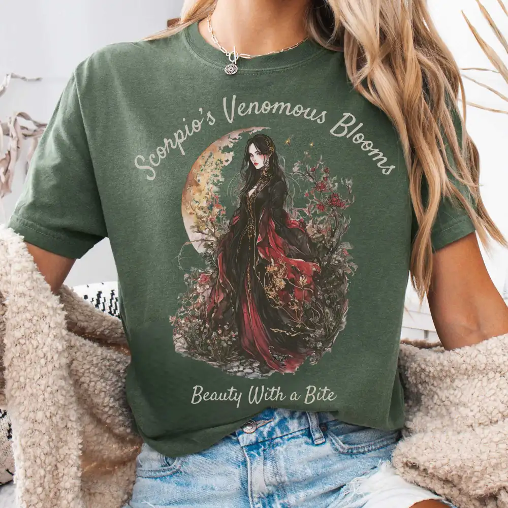 Scorpio's Venomous Blooms Zodiac Shirt