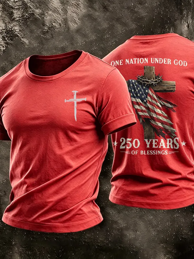 Men'S America Flag Printed Casual T-Shirt