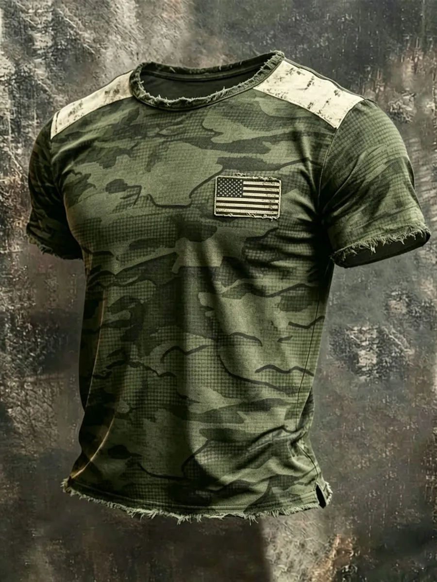 Men'S Retro 250Th Anniversary American Short-Sleeve T-Shirt