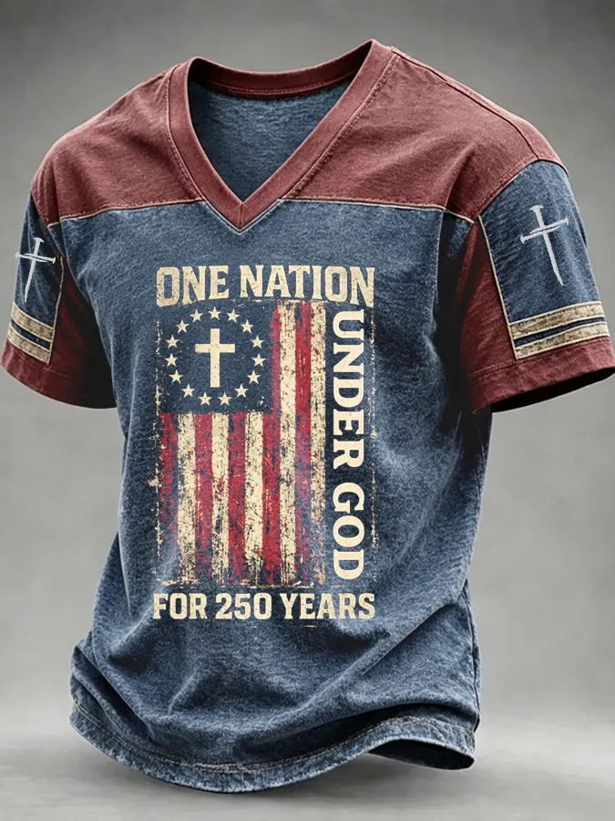 Men'S Retro 250Th Anniversary American Short-Sleeve T-Shirt
